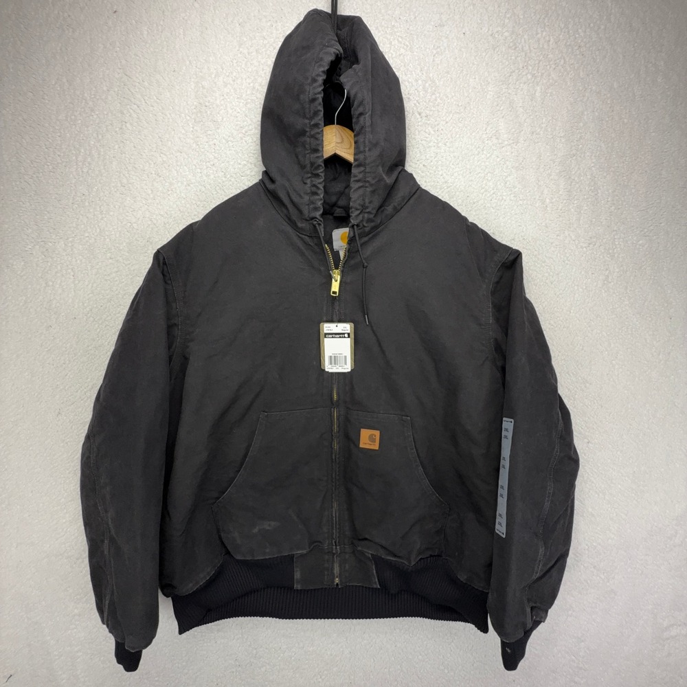 Carhartt Sandstone Active Jacket Quilt Lined Mens 2XL J130 BLK Black NWT